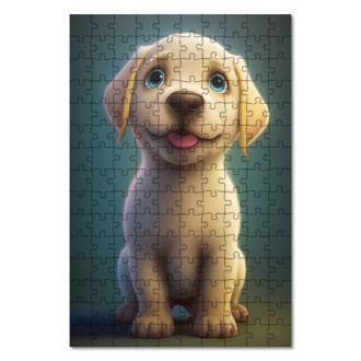 Drevené puzzle Labradorský retriever animovaný