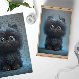 Drevené puzzle Affenpinscher pes animovaný