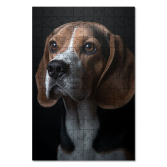 Drevené puzzle Beagle realistic