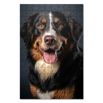 Drevené puzzle Bernský salašnícky pes realistic