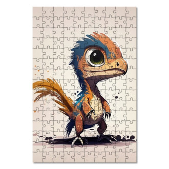 Drevené puzzle Kreslený Dinosaurus