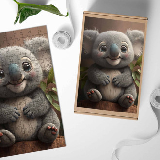 Drevené puzzle Roztomilá animovaná koala 2