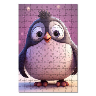Drevené puzzle Roztomilý animovaný tučniak