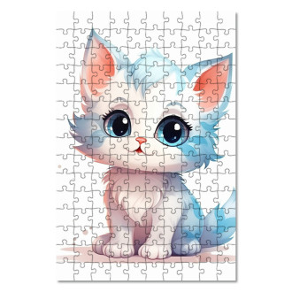 Drevené puzzle Kreslená Mačka