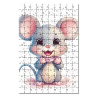 Drevené puzzle Kreslená Myška