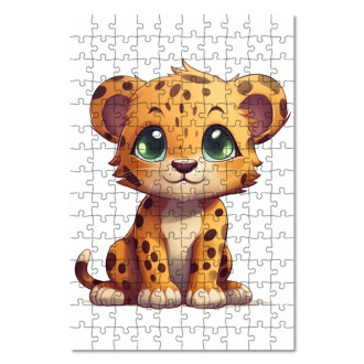 Drevené puzzle Kreslený Gepard