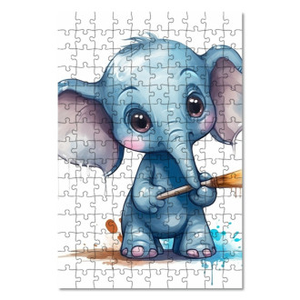 Drevené puzzle Kreslený Slon