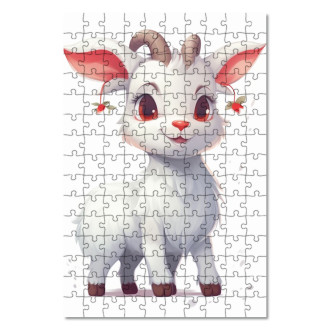 Drevené puzzle Kreslená Koza