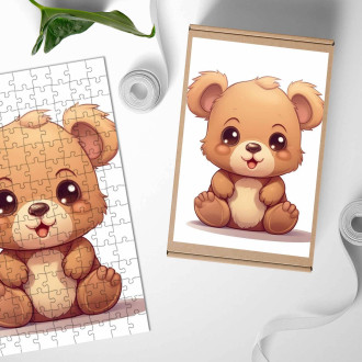 Drevené puzzle Kreslený Medveď