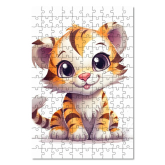 Drevené puzzle Kreslený Tiger