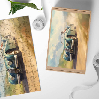 Drevené puzzle Jaguar XK120