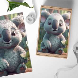 Drevené puzzle Roztomilá animovaná koala 1