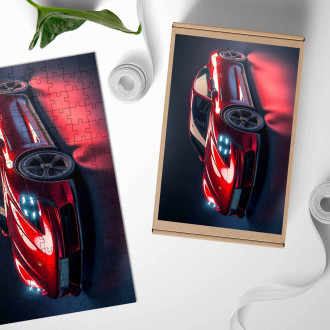 Drevené puzzle Porsche Taycan 1