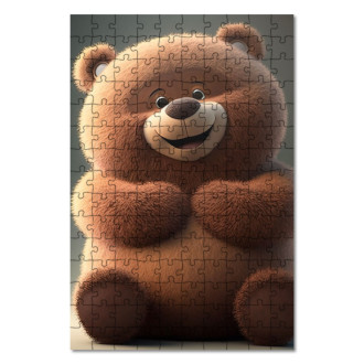 Drevené puzzle Roztomilý animovaný medveď