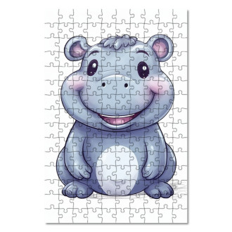 Drevené puzzle Kreslený Hroch