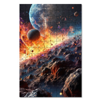 Drevené puzzle Explózia planét 1