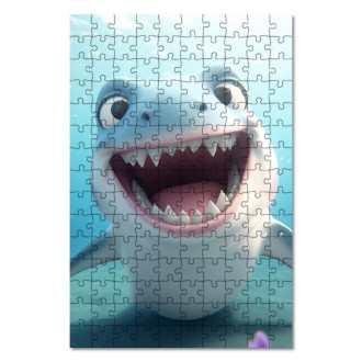 Drevené puzzle Roztomilý animovaný žralok 1