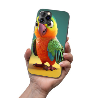 Kryt na mobil Roztomilý animovaný papagáj 1