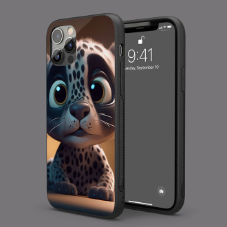 Kryt na mobil Roztomilý animovaný snežný leopard