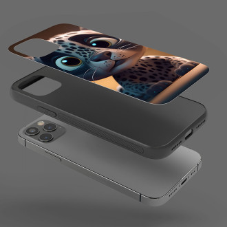 Kryt na mobil Roztomilý animovaný snežný leopard