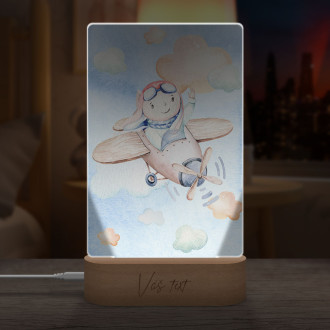 Detská lampička Chlapec a lietadielko