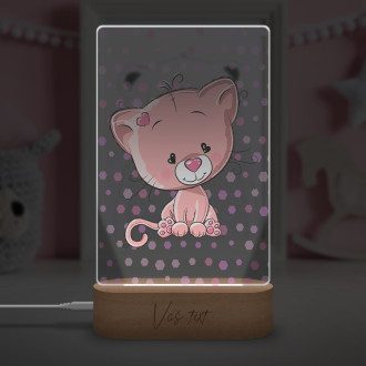 Dětská lampička Růžové Kotě