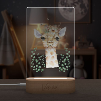 Detská lampička Zvedavá žirafa