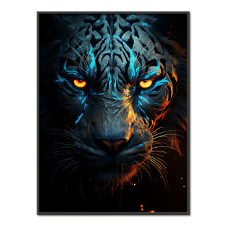 tiger s oranžovými očami