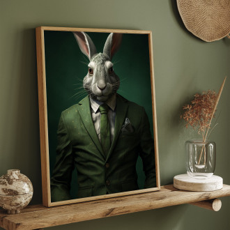 králik v zelenom obleku