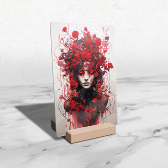Akrylové sklo žena kvetinový surrealizmus 2