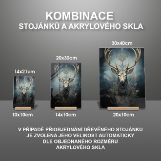 Akrylové sklo jeleň na kopci