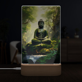 Lampa buddha v lese