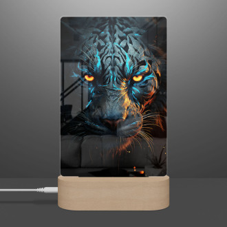 Lampa tiger s oranžovými očami