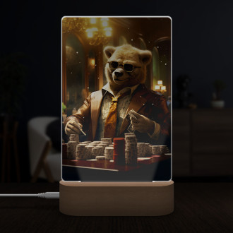 Lampa medveď v kasíne