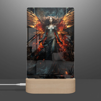 Lampa žena temný anjel