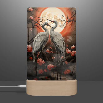 Lampa žeriavy s japonským slnkom