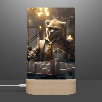 Lampa medveď v kasíne