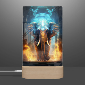 Lampa mystický slon s ohňom