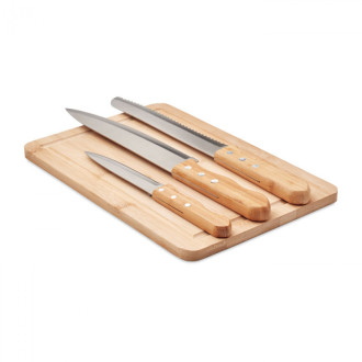 SHARP CHEF, Set bambusového prkénka a nožů
