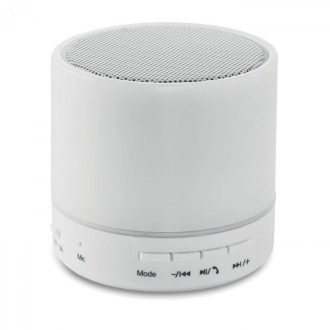ROUND WHITE, Bezdrátový LED reproduktor
