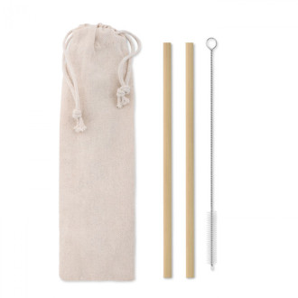 NATURAL STRAW, Bambusové brčko s kartáčkem
