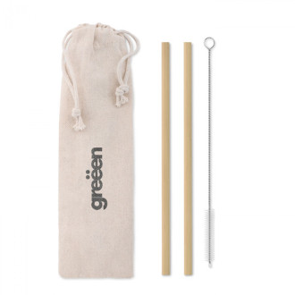 NATURAL STRAW, Bambusové brčko s kartáčkem