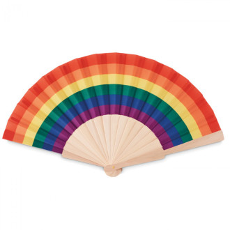 BOWFAN, Duhový dřevěný vějíř