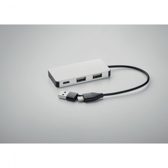 HUB-C, USB rozbočovač s 20cm kabelem