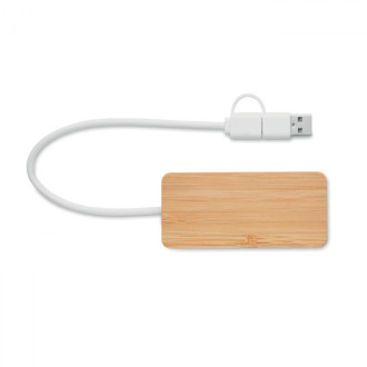 HUBBAM, Bambusový USB rozbočovač