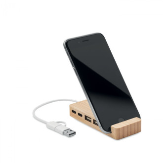 HUBSTAND, Bambusový USB rozbočovač