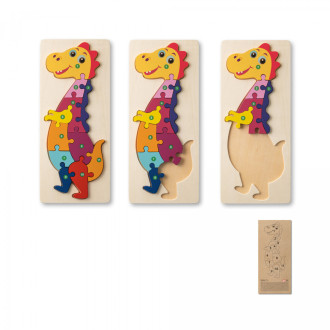 DIPLODOCO. Puzzle ve tvaru dinosaura z borové překližky