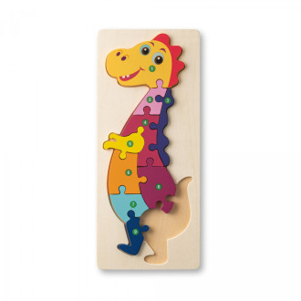 DIPLODOCO. Puzzle ve tvaru dinosaura z borové překližky
