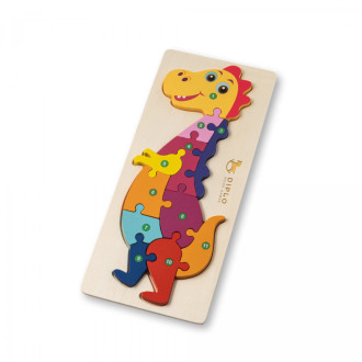 DIPLODOCO. Puzzle ve tvaru dinosaura z borové překližky