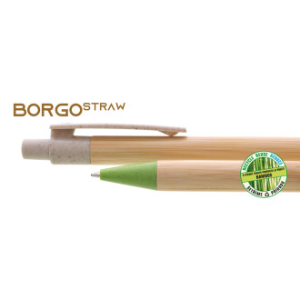 BORGO STRAW guľôčkové pero bambus/plast/slama